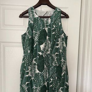 Tommy Bahama Leaf Print Linen Shift